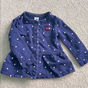 Polka dot peplum jacket 🧥